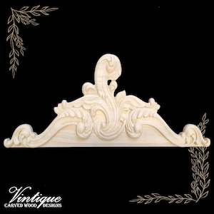 Monarch's Swirl Top wood applique Onlay 40cm x 18cm
