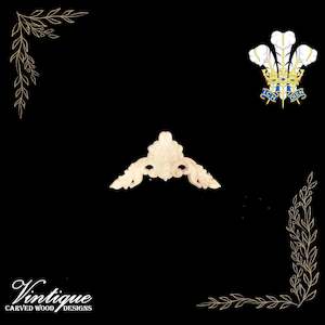 By Size 0 100mm: Prince's Plume Furniture wood applique Onlay 6cm x 6cm