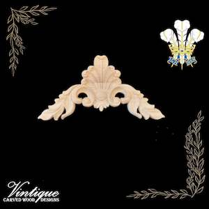 By Size 101mm To 200mm Small: Prince's Plume Furniture wood applique Onlay 15cm x 15cm