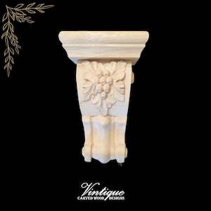 By Size 101mm To 200mm Small: Vino Grape wooden corbel (each) 20cm x 10cm x 6cm