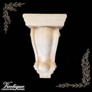 CLASSIC Large Scroll wooden corbell (each) 28cm x 28 x 10cm