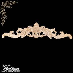 By Size 601mm To 700mm Extra Large: Hapsburg Flush Centre Wooden Applique 70cm x 16cm