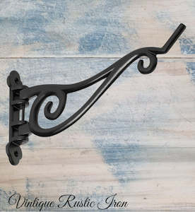 Rustic Iron large swing Planter Hook 250mm x 125mm