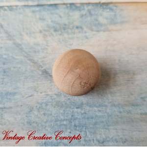 Natural Wood Round furniture knob 24mm dia