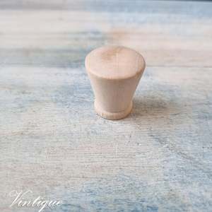 Vintage Knobs For Drawers And Cabinets: Natural Wood cone shape furniture knob