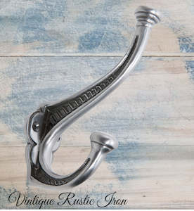 Cast Iron Coat Hooks Hooks: Heavy Cast Iron Button Polished Iron Coat & Hat Hook 145mm x 95mm