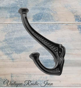 Heavy Cast Iron Button Iron Coat & Hat Hook 145mm x 95mm