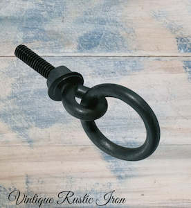 Barn Round Cabinet IRON Ring pull 38mm dia ring