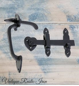 Cast Iron Gate Latch And Closures: Cast Iron English Heart Latch 195 x 165 x 43mm