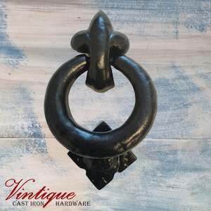 Cast Iron Door Knockers: Heavy Duty Fleur De Lis  Cast Iron door knocker