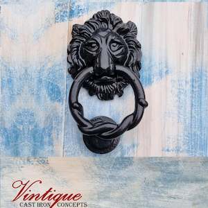 Cast Iron Lion Head door Knocker 150mm long