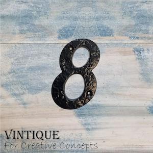 Cast Iron house or letterbox number "8" 100mm