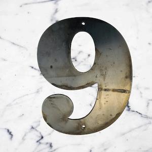 250mm (10") Corten Steel Street Numbers