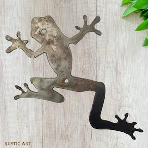 Rusted Metal: CLIMBING FROG Rusty metal 215mm x 160mm