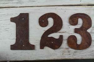 200mm (8") Rusty Steel Street Numbers