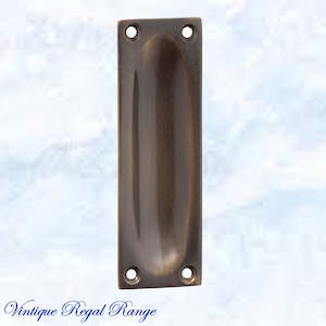 Antique Gold Old Gold Or Worn Brass: Classico Antiqued Brass Flush Pull door handle 88mm x 28mm