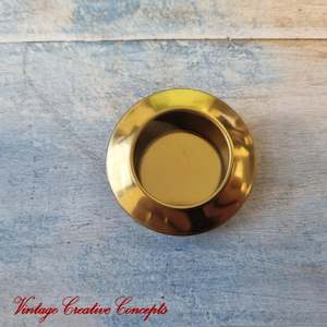 Vintique Round Stainless steel finger Flush Pull handle 41mm dia GOLD