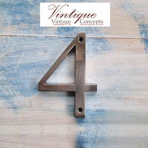 100mm Anodised alloy silver Number "4" (Four)