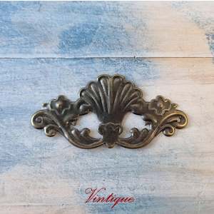 French Theme: Large Scallop design metal decorative for cabinet furniture
