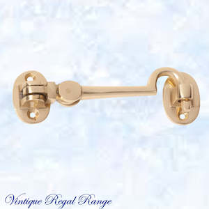 Polished Brass Cabin Hook 150mm Long (100mm Hook)