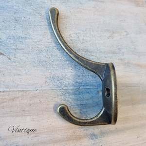 Georges Bronze 2 Prong Robe Hook 86mm x45mm