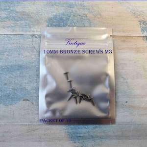 Anodised Bronze wood screws 10mm (packet of 10)