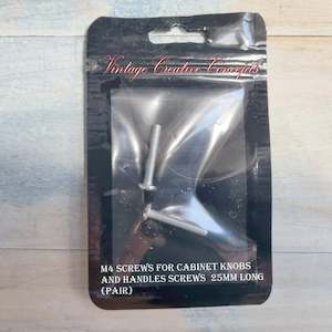 Furniture Hardware Assorted Items: M4 Screws for Cabinet Knobs and handles 25mm long (pair)
