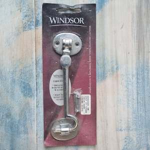 Furniture Wardrobe Door Handles: Windsor chromed brass 125mm cabin hook (surplus stock)