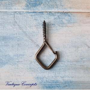 Vintage Hardware Miscelanious: Q-Hook hanging hook for planters,lamps,strings,ceilings etc(pkt of5)