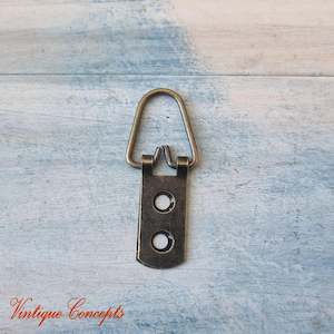 Heavy Duty Large D-Ring Picture hanger 53mm x 14mm-Bronze (ea)