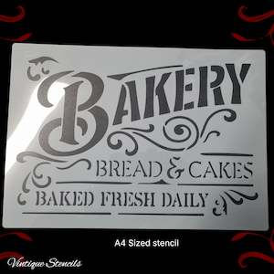 New Collection: Bakery paint furniture stencil A4