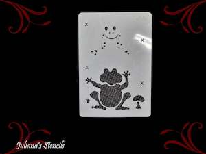 Childrens Themed Wall Furniture Painting Stencils: LEAPING FROG Childrens Furniture Paint Stencil 180mm x 120mm