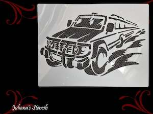 Racing Ute Truck Furniture & wall Paint Stencil 297 x 210mm