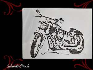 Cool Motorcycle Furniture & wall Paint Stencil 297 x 210mm