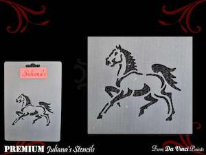 Childrens Themed Wall Furniture Painting Stencils: RUNNING HORSE furniture paint stencil 127mm x 180mm