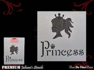 Childrens Themed Wall Furniture Painting Stencils: PRINCESS Childrens Furniture Paint Stencil 150mm x 200mm