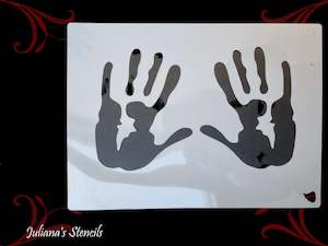 Childrens Themed Wall Furniture Painting Stencils: HandPrint Childrens Room wall & Furniture paint stencil A4 size