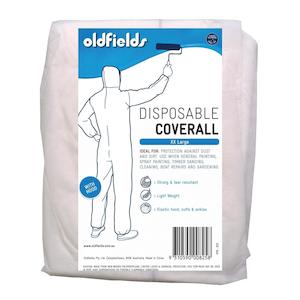 Disposable Hooded white overalls or coveralls XXL (XX Large)