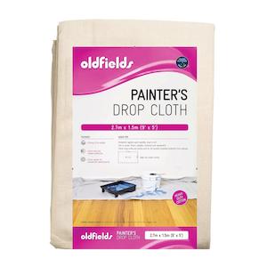 Heavy Duty Canvas Drop Sheet 9' x 5' (2.74mtr x 1.52mtr) from Oldfields