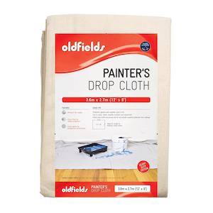Heavy Duty Canvas Drop Sheet 12' x 9' (3.66 x 2.74mtr) from Oldfields