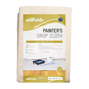 Heavy Duty Canvas Drop Sheet 12' x 15' (3.66 x 4.58mtr) from Oldfields