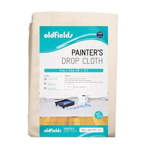 Heavy Duty Canvas Drop Sheet 12' x 18' (3.66 x 5.5mtr) from Oldfields