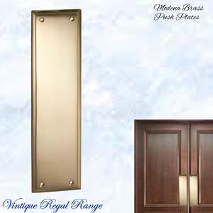 Polished Brass MODENA Polished brass Push Plate 300mm x 75mm