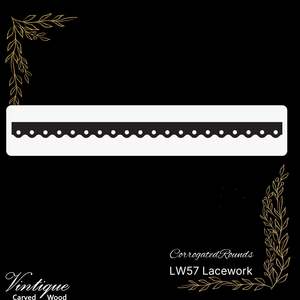 Wooden Lacework Border- Corrogated Rounds 70mm x 1050mm