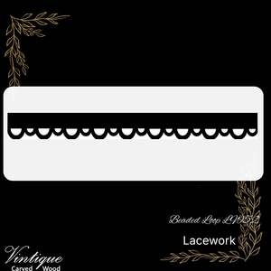 Wooden Lacework Border-Beaded Loop (LW52) 115mm x 1050mm