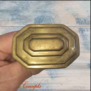 Solid Brass octangonal/rectangle door knob recycled 57x40mm