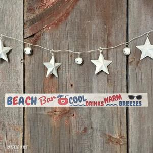 Pallet Wood Beach House sign BEACH BAR 87cm x 10cm