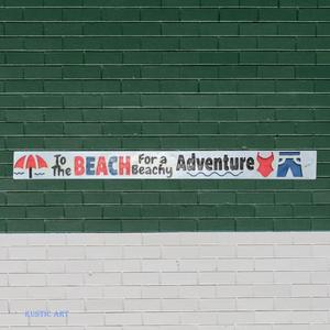 Pallet Wood Beach House sign BEACHY ADVENTURE 87cm x 10cm
