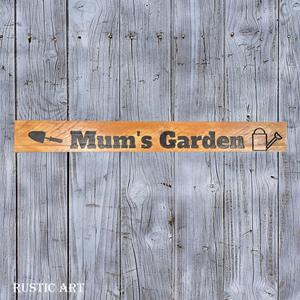 Pallet Wood Sign MUMS GARDEN 87cm x 10cm