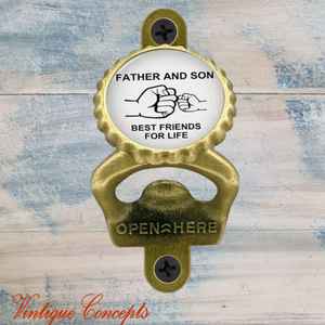 New Collection: Father & Son- antique gold HD Wall Mounted Vintage Bottle opener for beer bottles